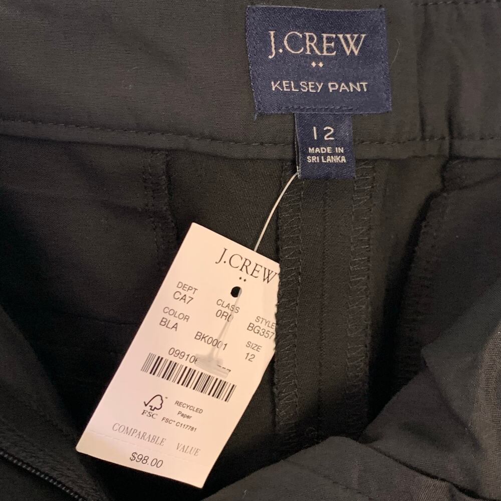 NWT J. Crew Factory Black Kelsey Flare Pant Size 12 - Picture 5 of 9
